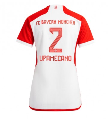 Bayern Munich Dayot Upamecano #2 Primera Equipación Mujer 2023-24 Manga Corta